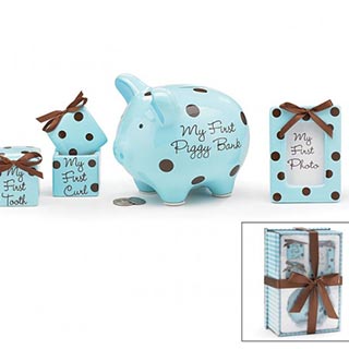 Baby Boy Polka Dot Gift Set image