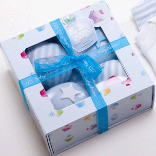 2 Pairs of Blue Cupcake Pyjamas Hamper image